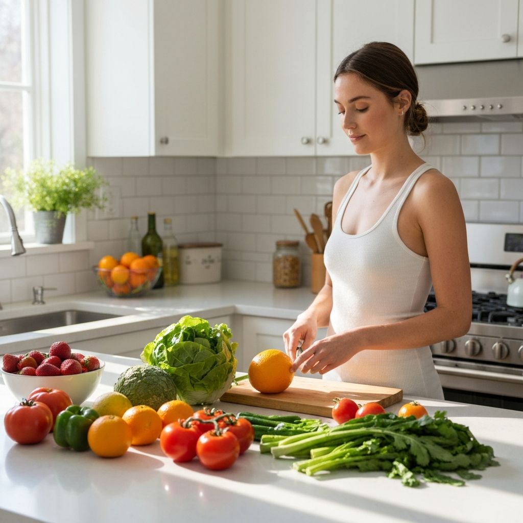 Healthy lifestyle with fresh food